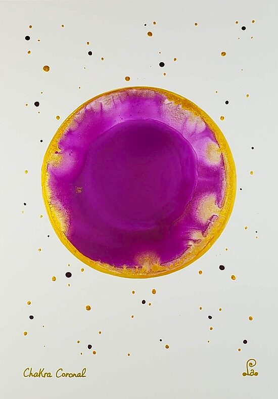 Peinture vibratoire "Chakra Coronal"