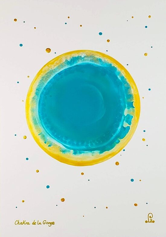 Peinture vibratoire "Chakra de la Gorge"