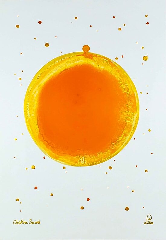 Peinture vibratoire "Chakra Sacré"