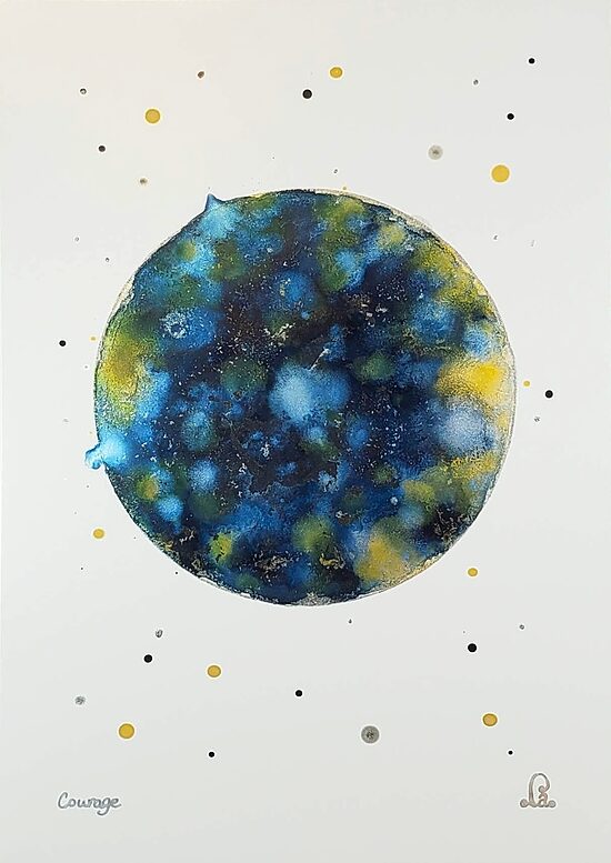 Peinture vibratoire "Courage"